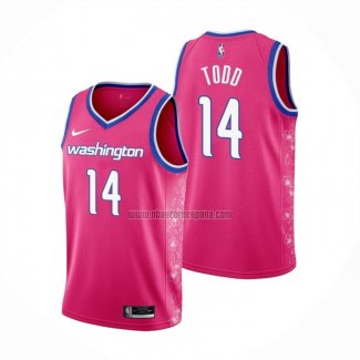 Camiseta Washington Wizards Isaiah Todd NO 14 Ciudad 2022-23 Rosa