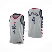 Camiseta Washington Wizards Russell Westbrook NO 4 Ciudad 2020-21 Gris