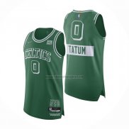 Camiseta Boston Celtics Jayson Tatum NO 0 Ciudad Autentico Verde