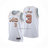 Camiseta Cleveland Cavaliers Caris Levert NO 3 Ciudad 2022-23 Blanco