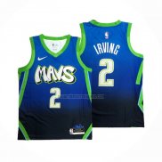 Camiseta Dallas Mavericks Kyrie Irving NO 2 Ciudad Azul