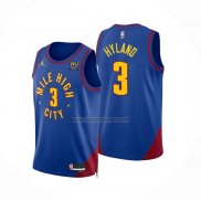 Camiseta Denver Nuggets Nahshon Hyland NO 3 Statement 2022-23 Azul