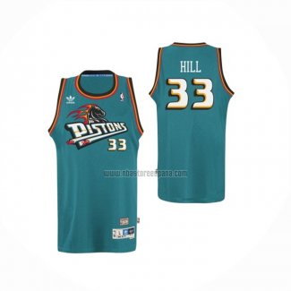 Camiseta Detroit Pistons Grant Hill NO 33 Retro Verde