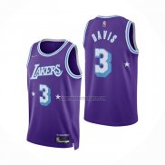 Camiseta Los Angeles Lakers Anthony Davis NO 3 Ciudad Edition 2021-22 Violeta