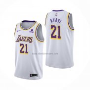 Camiseta Los Angeles Lakers Joel Ayayi NO 21 Association 2021-22 Blanco