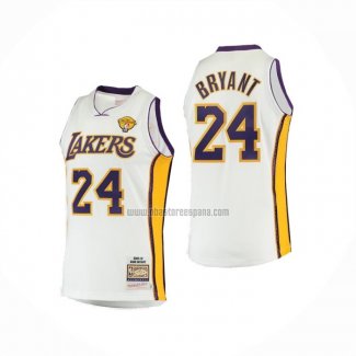 Camiseta Los Angeles Lakers Kobe Bryant NO 24 Hardwood Classics Blanco