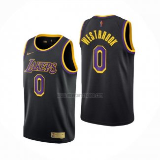 Camiseta Los Angeles Lakers Russell Westbrook NO 0 Statement 2021-22 Negro