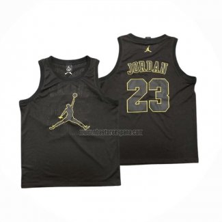 Camiseta Michael Jordan NO 23 Negro Oro