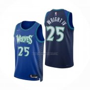 Camiseta Minnesota Timberwolves McKinley Wright IV NO 25 Ciudad 2021-22 Azul