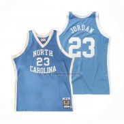 Camiseta NCAA North Carolina Tar Heels Michael Jordan NO 23 Mitchell & Ness 1983-84 Azul