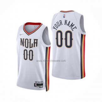 Camiseta New Orleans Pelicans Personalizada Ciudad 2021-22 Blanco