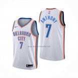 Camiseta Oklahoma City Thunder Carmelo Anthony NO 7 Association Blanco