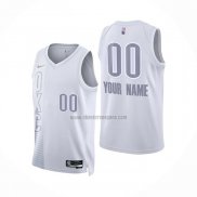 Camiseta Oklahoma City Thunder Personalizada Ciudad 2021-22 Blanco