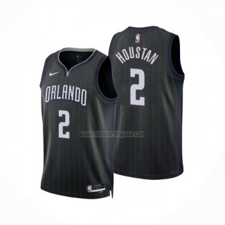 Camiseta Orlando Magic Caleb Houstan NO 2 Ciudad 2022-23 Negro