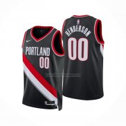 Camiseta Portland Trail Blazers Scoot Henderson NO 00 Icon 2023 Negro