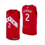 Camiseta Toronto Raptors Kawhi Leonard NO 2 Earned 2018-19 Rojo