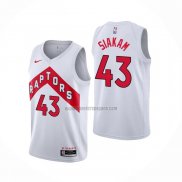 Camiseta Toronto Raptors Pascal Siakam NO 43 Association 2020-21 Blanco