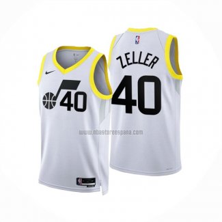 Camiseta Utah Jazz Cody Zeller NO 40 Association 2022-23 Blanco