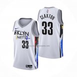 Camiseta Brooklyn Nets Nicolas Claxton NO 33 Ciudad 2022-23 Blanco