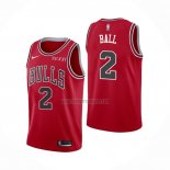 Camiseta Chicago Bulls Lonzo Ball NO 2 Icon 2021 Rojo