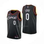 Camiseta Cleveland Cavaliers Kevin Love NO 0 Ciudad 2020-21 Negro