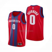 Camiseta Detroit Pistons Andre Drummond NO 0 Ciudad 2019-20 Rojo