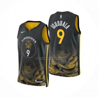 Camiseta Golden State Warriors Andre Iguodala NO 9 Ciudad 2022-23 Negro