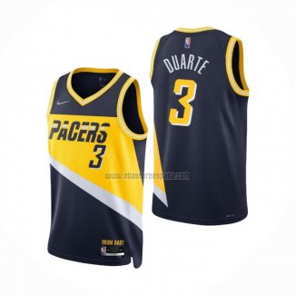 Camiseta Indiana Pacers Chris Duarte NO 3 Ciudad 2021-22 Azul