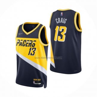 Camiseta Indiana Pacers Torrey Craig NO 13 Ciudad 2021-22 Azul