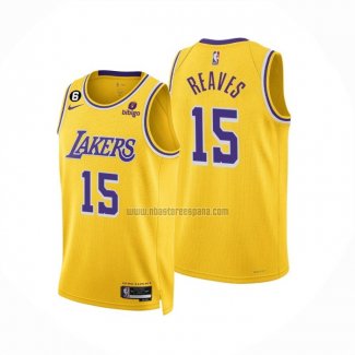 Camiseta Los Angeles Lakers Austin Reaves NO 15 Icon 2022-23 Amarillo