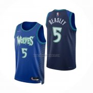 Camiseta Minnesota Timberwolves Malik Beasley NO 5 Ciudad 2021-22 Azul