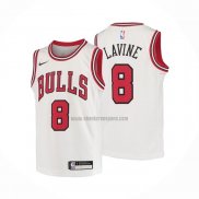 Camiseta Nino Chicago Bulls Zach Lavine NO 8 Association Blanco