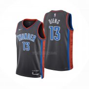 Camiseta Oklahoma City Thunder Ousmane Dieng NO 13 Ciudad 2022-23 Gris