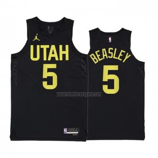 Camiseta Utah Jazz Malik Beasley NO 5 Statement 2022-23 Negro