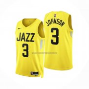 Camiseta Utah Jazz Stanley Johnson NO 3 Icon 2022-23 Amarillo