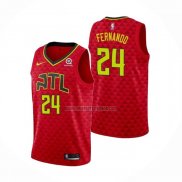 Camiseta Atlanta Hawks Bruno Fernando NO 24 Statement Rojo