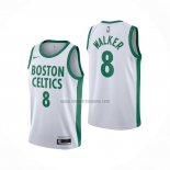 Camiseta Boston Celtics Kemba Walker NO 8 Ciudad 2020-21 Blanco