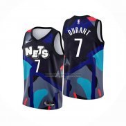 Camiseta Brooklyn Nets Kevin Durant NO 7 Ciudad 2023-24 Negro