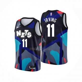 Camiseta Brooklyn Nets Kyrie Irving NO 11 Ciudad 2023-24 Negro