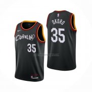 Camiseta Cleveland Cavaliers Isaac Okoro NO 35 Ciudad 2020-21 Negro