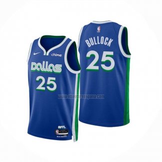 Camiseta Dallas Mavericks Reggie Bullock NO 25 Ciudad 2022-23 Azul