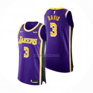 Camiseta Los Angeles Lakers Anthony Davis NO 3 Statement Autentico Violeta