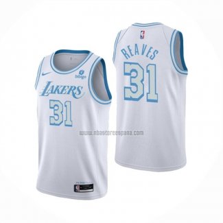 Camiseta Los Angeles Lakers Austin Reaves NO 31 Ciudad 2021-22 Blanco