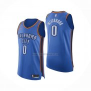 Camiseta Oklahoma City Thunder Russell Westbrook NO 0 Icon Autentico Azul