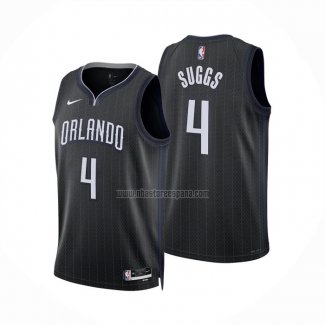 Camiseta Orlando Magic Jalen Suggs NO 4 Ciudad 2022-23 Negro