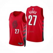 Camiseta Portland Trail Blazers Jusuf Nurkic NO 27 Statement 2022-23 Rojo