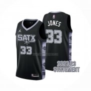 Camiseta San Antonio Spurs Tre Jones NO 33 Statement 2022-23 Negro