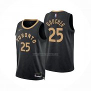 Camiseta Toronto Raptors Chris Boucher NO 25 Ciudad 2022-23 Negro