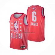 Camiseta All Star 2022 Los Angeles Lakers LeBron James NO 6 Granate.