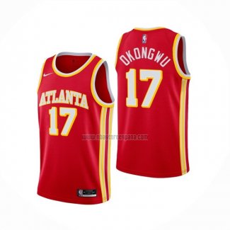 Camiseta Atlanta Hawks Onyeka Okongwu NO 17 Icon 2020-21 Rojo